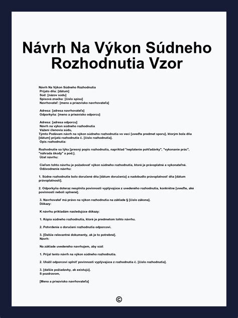 Diagram znázorňujúci proces výkonu súdneho rozhodnutia