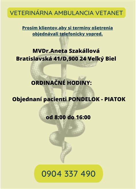 Veterinárna ambulancia s vybavením