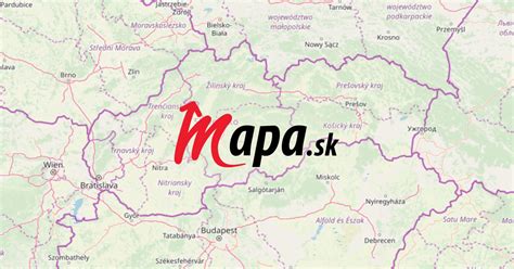 Mapa mesta Myjava s vyznačenou mestskou časťou Turá Lúka