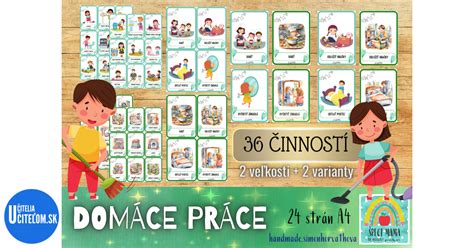 Vizuálny plán domácich prác pre deti