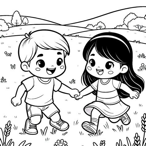 Dve deti sa hrajú spolu