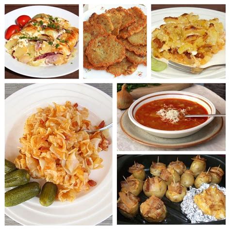 Koláž tradičných slovenských jedál