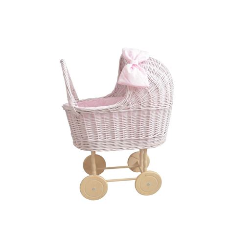 Detský kočík pre bábiky v ružovej farbe